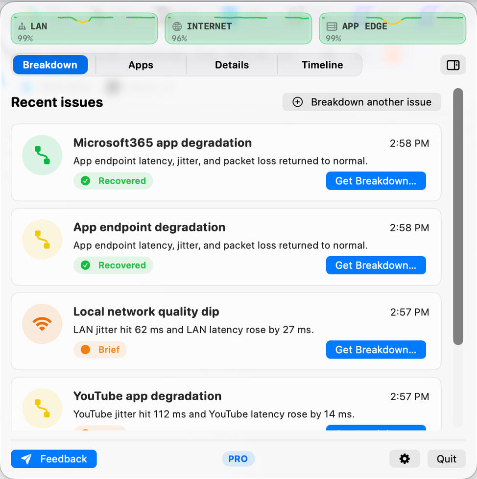 Breakdown screenshot